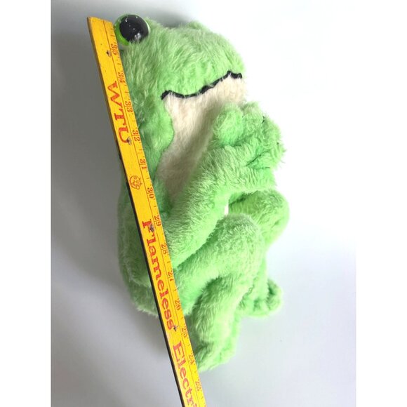 Vintage tween stuff Rushton Plush Green Frog Toy (scuffed eyes, disheveled fur) - Picture 8 of 14